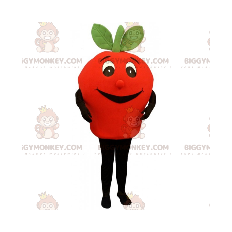 Leende liten tomat BIGGYMONKEY™ maskotdräkt - BiggyMonkey maskot Leende liten tomat BIGGYMONKEY™ maskotdräkt - BiggyMonkey maskot