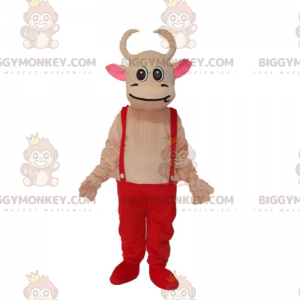 Costume de mascotte BIGGYMONKEY™ de petite vachette en