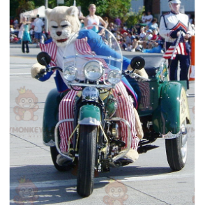 Traje de mascote de vestido republicano de tigre de gato
