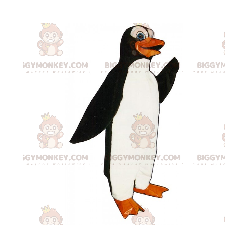 Disfraz de mascota BIGGYMONKEY™ de pingüino de vientre blanco - Disfraz de mascota BIGGYMONKEY™ de pingüino de vientre blanco -