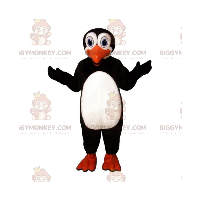Disfraz de mascota pingüino Big Eyes BIGGYMONKEY™ - Disfraz de mascota pingüino Big Eyes BIGGYMONKEY™ -
