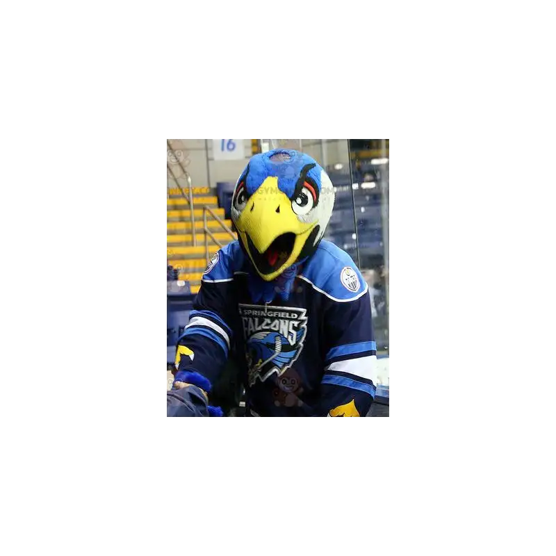 BIGGYMONKEY™ Blue White and Yellow Bird Eagle Mascot Costume – BIGGYMONKEY™ Blue White and Yellow Bird Eagle Mascot Costume –