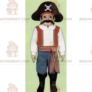 Στολή μασκότ Pirate BIGGYMONKEY™ με μουστάκι - Biggymonkey.com