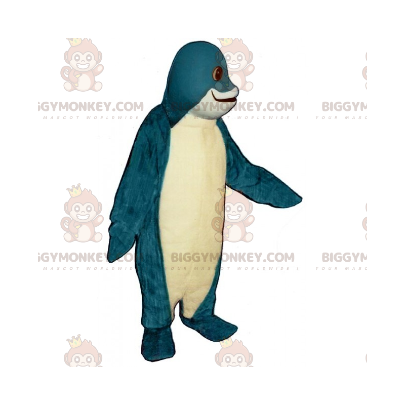 Blå och vit fisk BIGGYMONKEY™ maskotdräkt - BiggyMonkey maskot Blå och vit fisk BIGGYMONKEY™ maskotdräkt - BiggyMonkey maskot