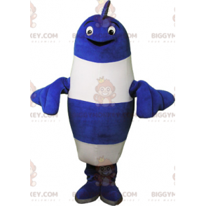 Blå og hvid fisk BIGGYMONKEY™ maskotkostume - Biggymonkey.com