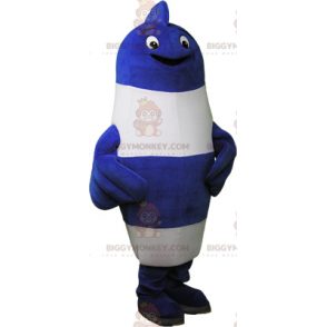 Blå og hvid fisk BIGGYMONKEY™ maskotkostume - Biggymonkey.com