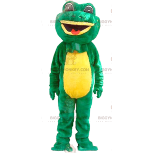 Costume mascotte BIGGYMONKEY™ rana verde e gialla -