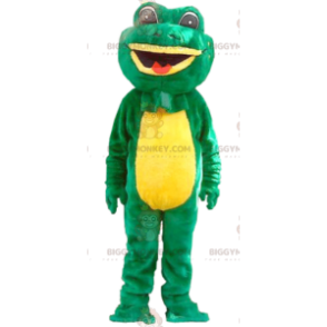 Kostium maskotki zielono-żółtej żaby BIGGYMONKEY™ -