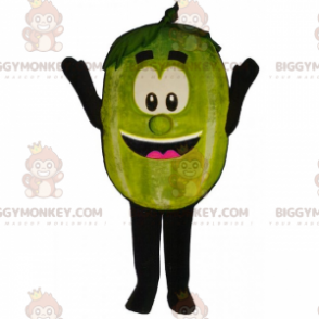 Costume da mascotte BIGGYMONKEY™ mela verde con faccina