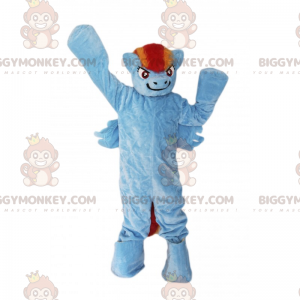 Blue Pony BIGGYMONKEY™ Mascot Costume with Two Tone Mane -