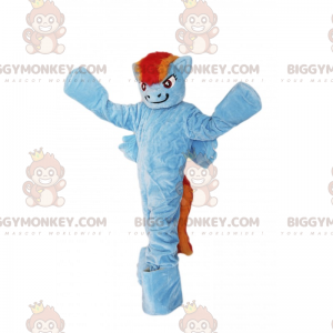 Στολή μασκότ Μπλε Πόνι BIGGYMONKEY™ με Δίχρωμη Χαίτη
