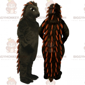 Schwarzes Stachelschwein BIGGYMONKEY™ Maskottchen Kostüm -