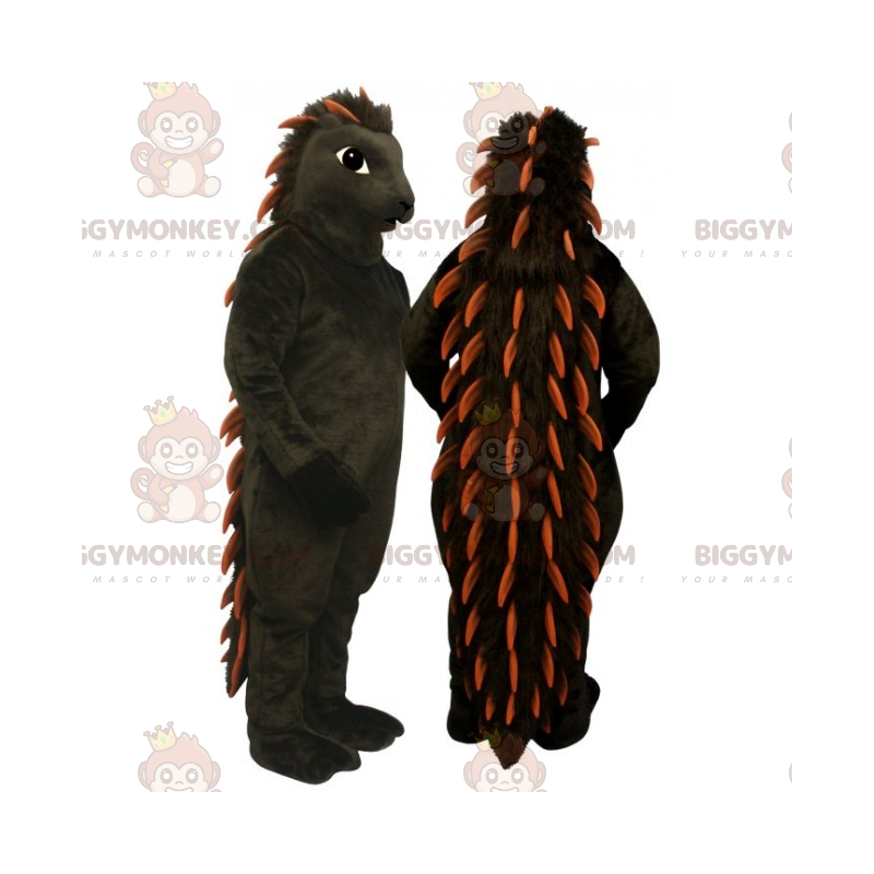 Zwart stekelvarken BIGGYMONKEY™ mascottekostuum - Zwart stekelvarken BIGGYMONKEY™ mascottekostuum -