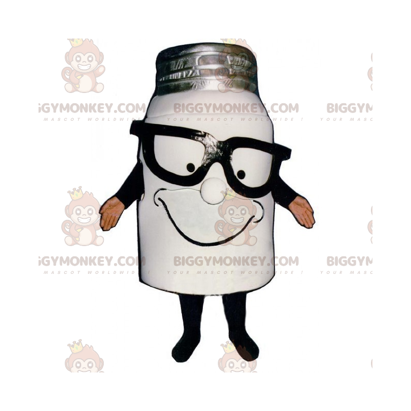 Melkkannetje BIGGYMONKEY™ mascottekostuum met donkere bril - Melkkannetje BIGGYMONKEY™ mascottekostuum met donkere bril -