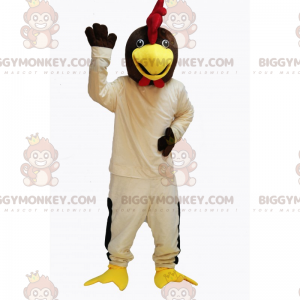 Costume de mascotte BIGGYMONKEY™ de poule beige -