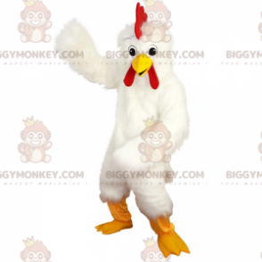 Kostým maskota bílé slepice BIGGYMONKEY™ - Slepice, kohouti, kuřata - BIGGYMONKEY_016653 - BiggyMonkey.com