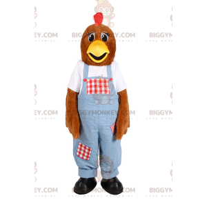 Hen in Overalls BIGGYMONKEY™ Mascot Costume - Biggymonkey.com