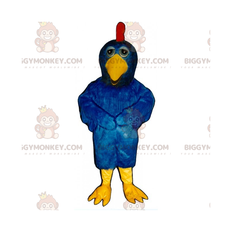 Costume de mascotte BIGGYMONKEY™ de poulet bleu -