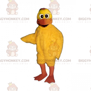 Traje de mascote BIGGYMONKEY™ de frango de bico longo amarelo –