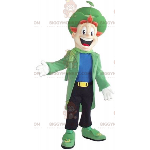 BIGGYMONKEY™ mascot costume of a smiling man dressed in a very