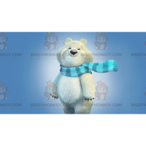 Traje de mascote de ursinho polar de pelúcia branco grande