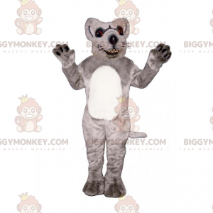 Traje de mascote de rato de barriga branca BIGGYMONKEY™ –