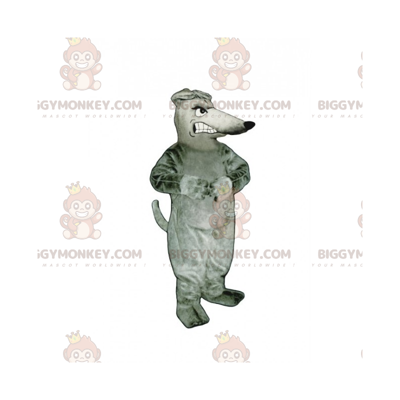Arg grå råtta BIGGYMONKEY™ maskotdräkt - BiggyMonkey maskot Arg grå råtta BIGGYMONKEY™ maskotdräkt - BiggyMonkey maskot