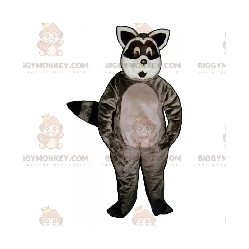 BIGGYMONKEY™ Waschbär-Maskottchen-Kostüm mit rundem Gesicht - BIGGYMONKEY™ Waschbär-Maskottchen-Kostüm mit rundem Gesicht -