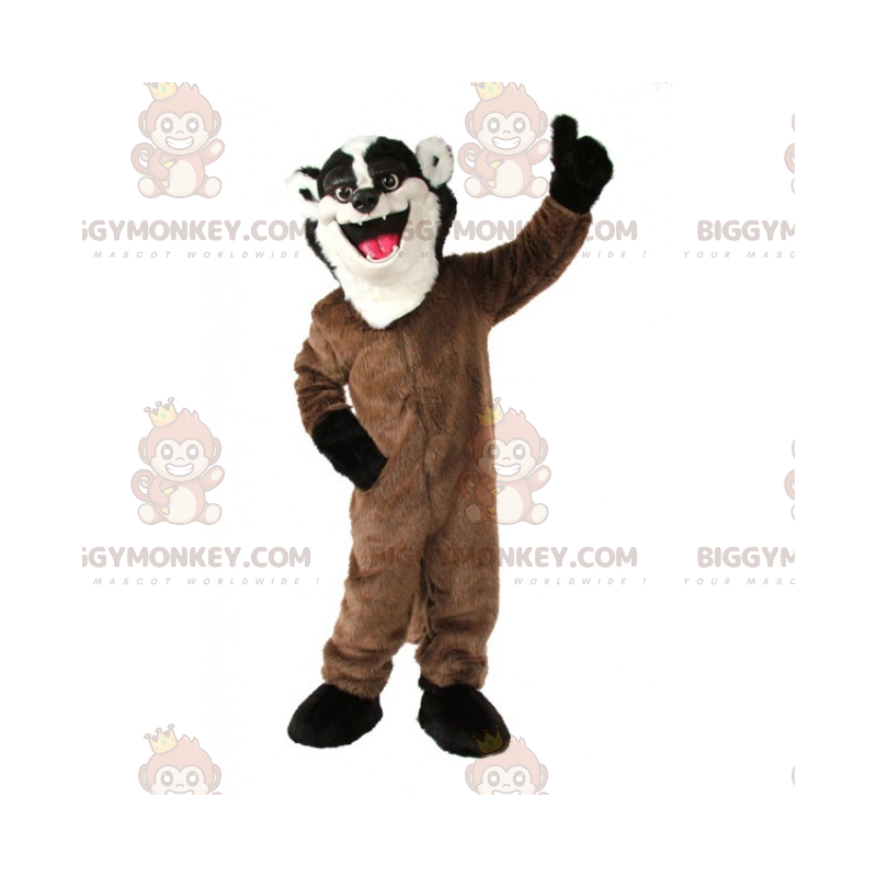 Brun Jumpsuit Raccoon BIGGYMONKEY™ maskotdräkt - Skogsdjur - BIGGYMONKEY_016716 - BiggyMonkey.com