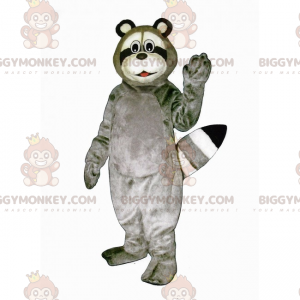 BIGGYMONKEY™ Round Head Gray Raccoon Mascot Costume -