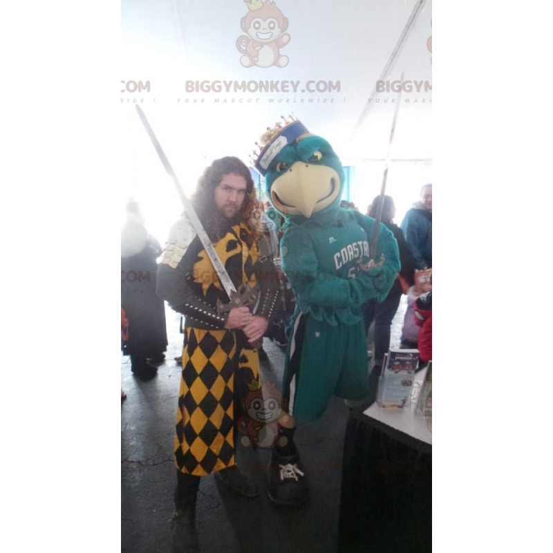 Giant Green and Yellow Eagle BIGGYMONKEY™ Mascot Costume - Giant Green and Yellow Eagle BIGGYMONKEY™ Mascot Costume -