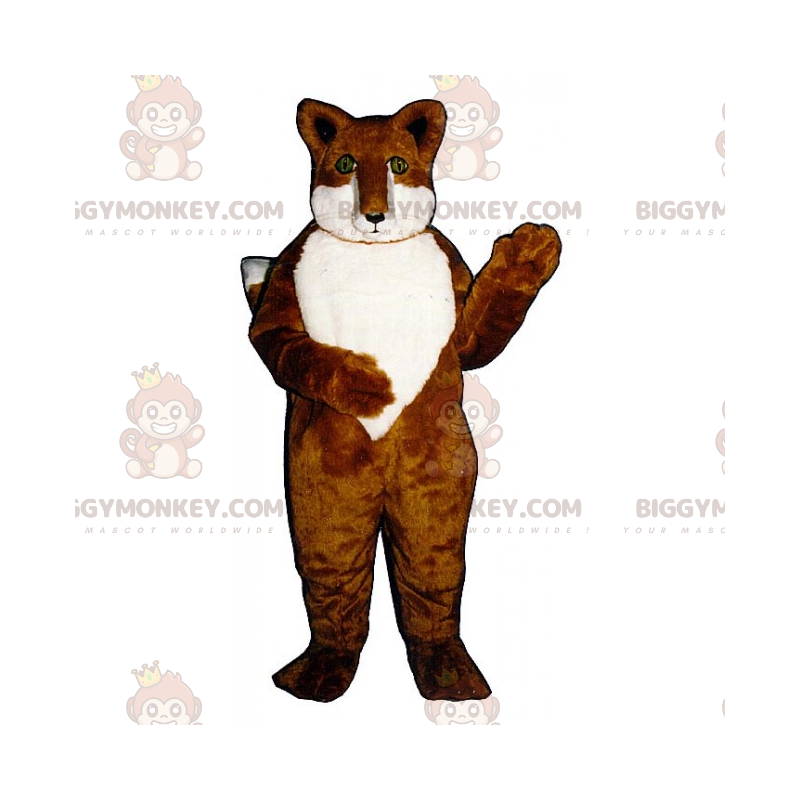 BIGGYMONKEY™ Costume da mascotte di volpe con ventre bianco e BIGGYMONKEY™ Costume da mascotte di volpe con ventre bianco e