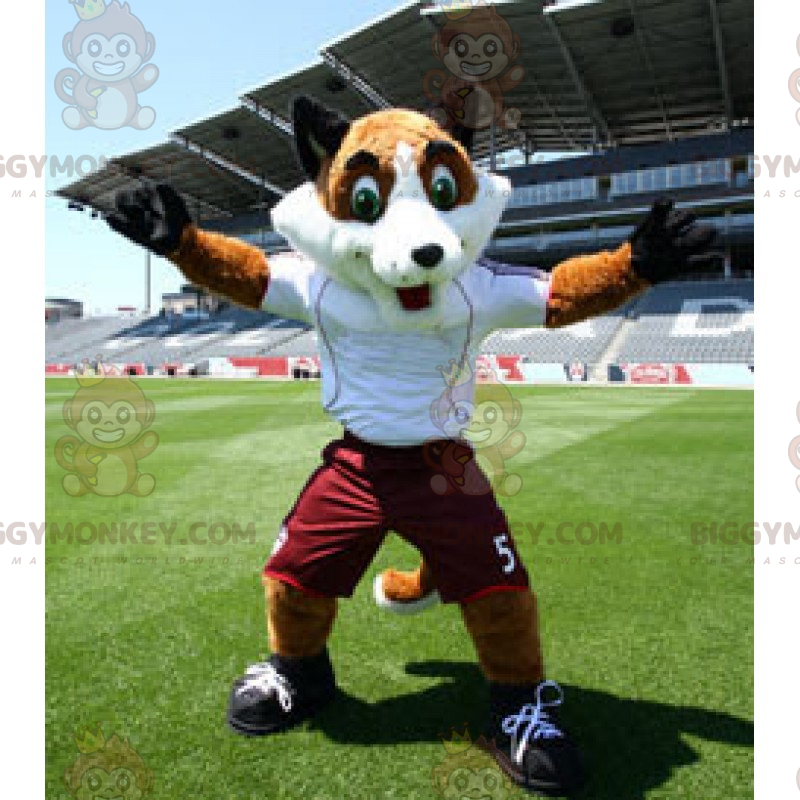 Green Eyed Fox BIGGYMONKEY™ maskotkostume og sportstøj - Rævmasker - BIGGYMONKEY_016735 - BiggyMonkey.com