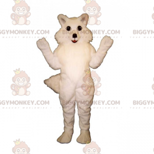 Costume de mascotte BIGGYMONKEY™ de renard blanc -