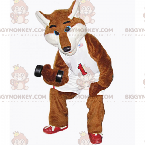 Kostým maskota Fox BIGGYMONKEY™ v basketbalovém oblečení –