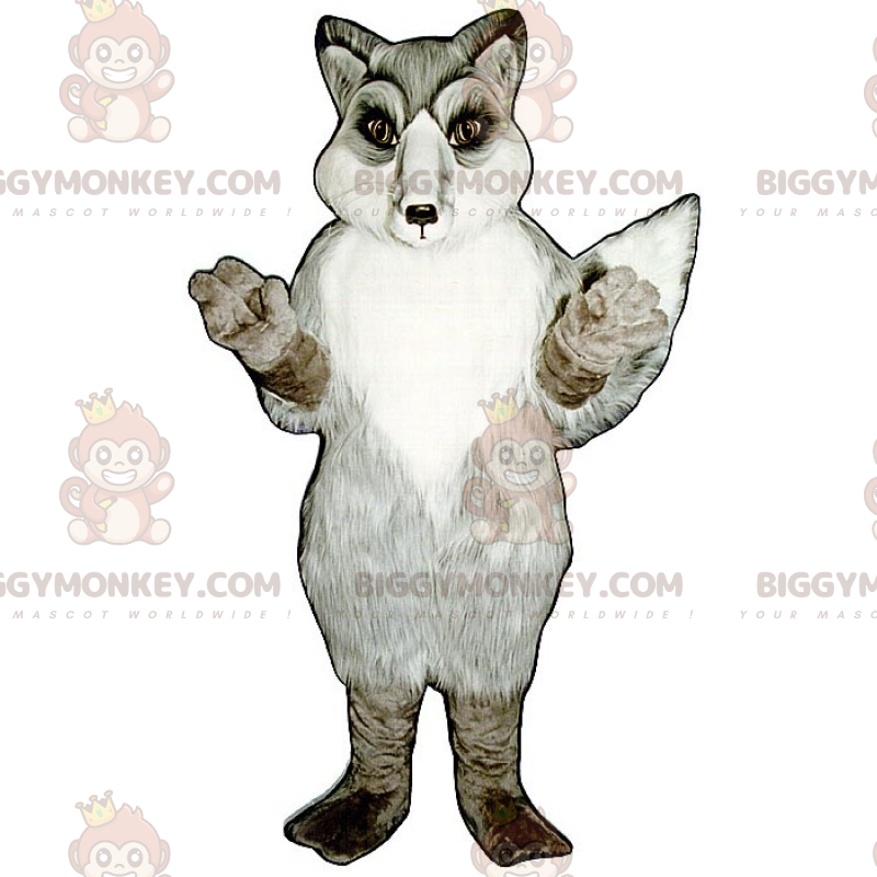Grijze en witte vos BIGGYMONKEY™ mascottekostuum - Grijze en witte vos BIGGYMONKEY™ mascottekostuum -