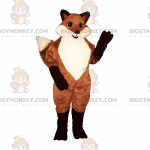 BIGGYMONKEY™ Maskottchen-Kostüm aus Rotfuchs und schwarzen