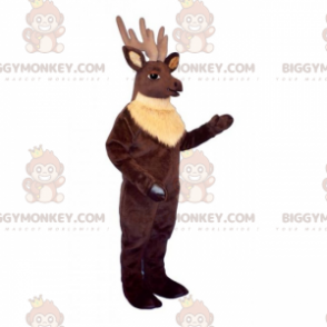  BIGGYMONKEY™ Costume da mascotte renna con corna lunga - Mascotte di cervi e daini - BIGGYMONKEY_016757 - BiggyMonkey.com