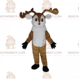 BIGGYMONKEY™ Red Nosed Reindeer Mascot Costume - Biggymonkey.com