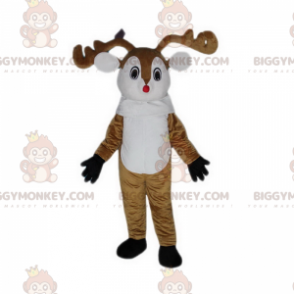 BIGGYMONKEY™ Red Nosed Poron maskotti puku - Hirven ja hirven maskotit - BIGGYMONKEY_016758 - BiggyMonkey.com