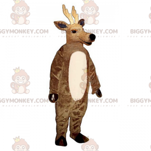 Rentier BIGGYMONKEY™ Maskottchenkostüm mit langem Geweih -