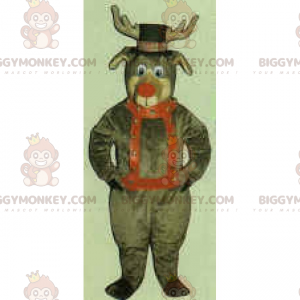 Santa Claus Reindeer BIGGYMONKEY™ Mascot Costume -