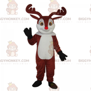 Santa Claus Reindeer BIGGYMONKEY™ Mascot Costume -