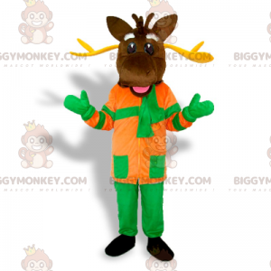 BIGGYMONKEY™ Reindeer skidress maskotkostyme - Hjort og doe-maskoter - BIGGYMONKEY_016772 - BiggyMonkey.com