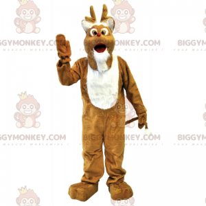 BIGGYMONKEY™ Mascot Costume Brown and White Reindeer with