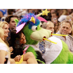 All Hairy Blue Green Pink Dragon BIGGYMONKEY™ Mascot Costume - Dragon mascot - BIGGYMONKEY_02055 - BiggyMonkey.com