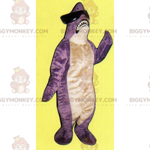 Shark BIGGYMONKEY™ Mascot Costume With Dark Glasses -