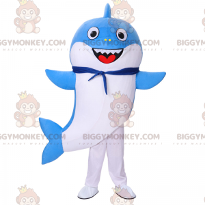 Smiling Blue Shark BIGGYMONKEY™ maskotdräkt - Fiskmaskot - BIGGYMONKEY_016787 - BiggyMonkey.com