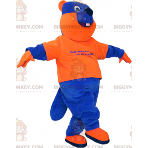 Traje de mascote BIGGYMONKEY™ despertador matinal vermelho –