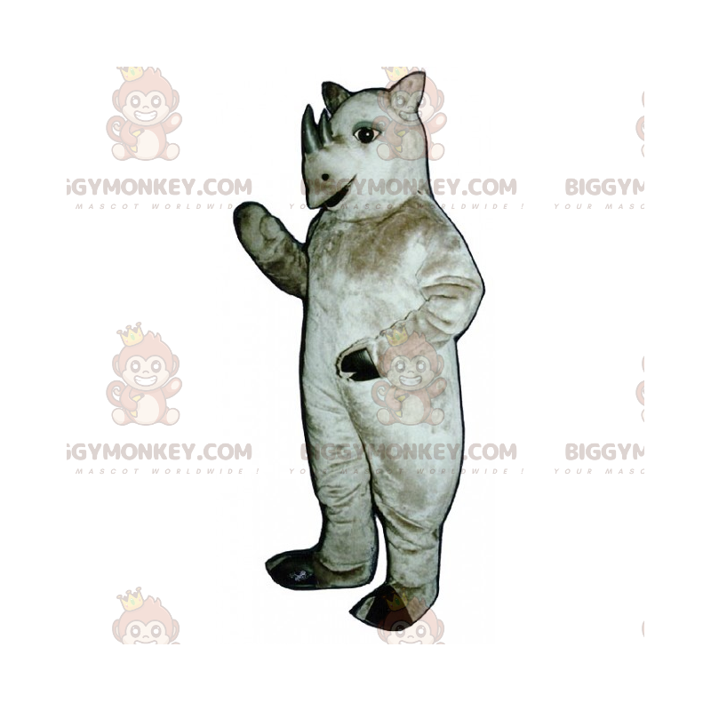 BIGGYMONKEY™ Rhino Mascot Costume with Small Tusks -